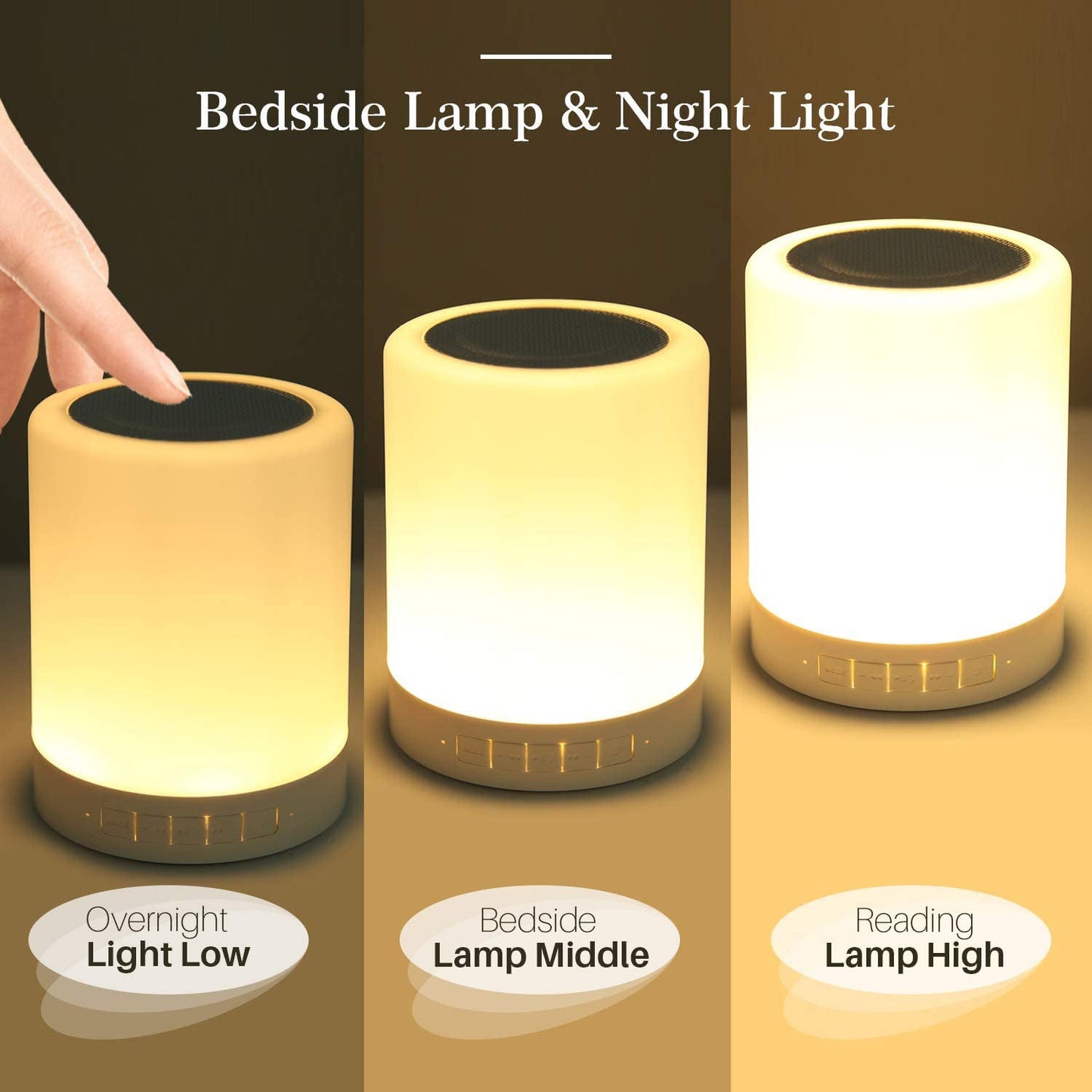 Wireless Night Light LED Touch Lamp Speaker Bluetooth speaker