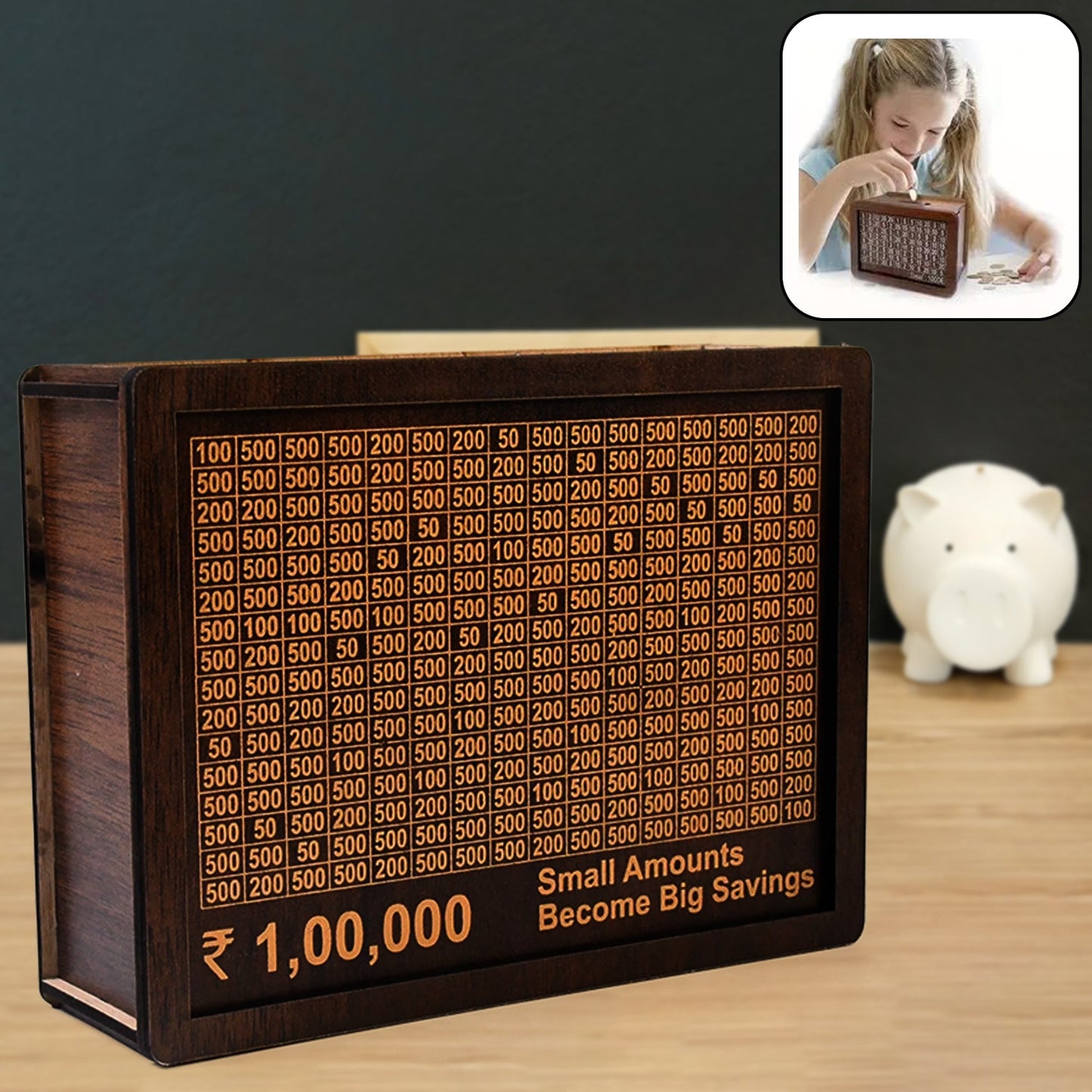 Wooden Money / Piggy Bank, Money Box