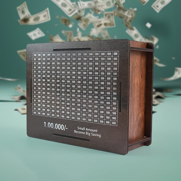 Wooden Money / Piggy Bank, Money Box (1 Pc / Pen Not Included)